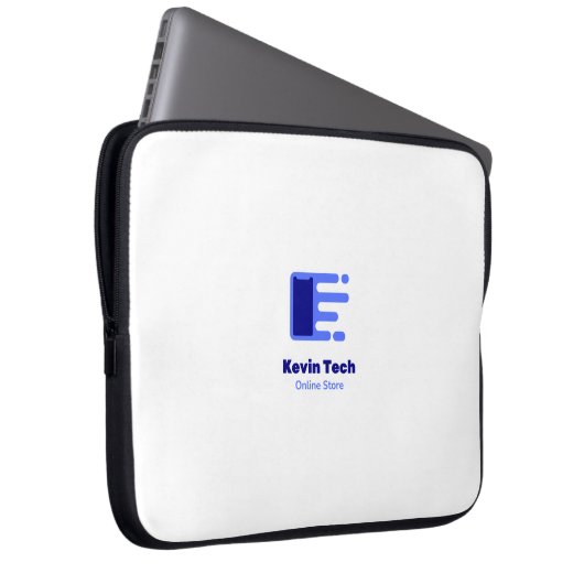 15-Inch Laptop Sleeve – Custom Protective Case wit (Voorkant Rechts)