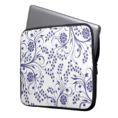 15-Inch Laptop Sleeve – Floral & Gradient Grain (Voorkant Links)