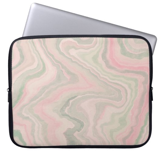 15-Inch Laptop Sleeve – Floral & Gradient Grain  (Voorkant)
