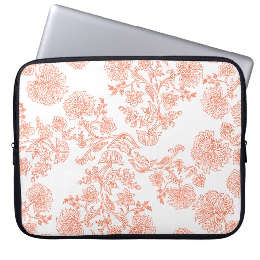 15-Inch Laptop Sleeve – Floral & Gradient Grain  (Voorkant)