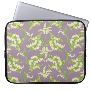 15-inch laptoptas: lelietjes-van-dalen, mauve laptop sleeve