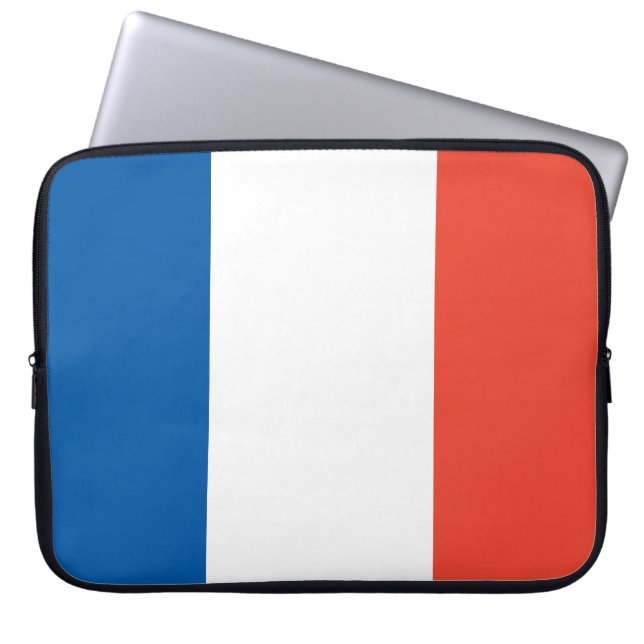 15-inch Laptoptasche Frankreich Fahne Laptop Sleeve (Voorkant)