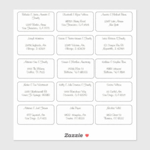 15 Individuele gastnaam Adres Sticker