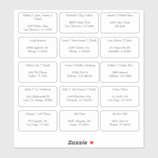15 Individuele gastnaam Adres Sticker