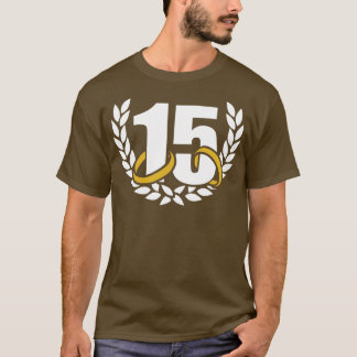 15 jaar 15e trouwdag krans t-shirt