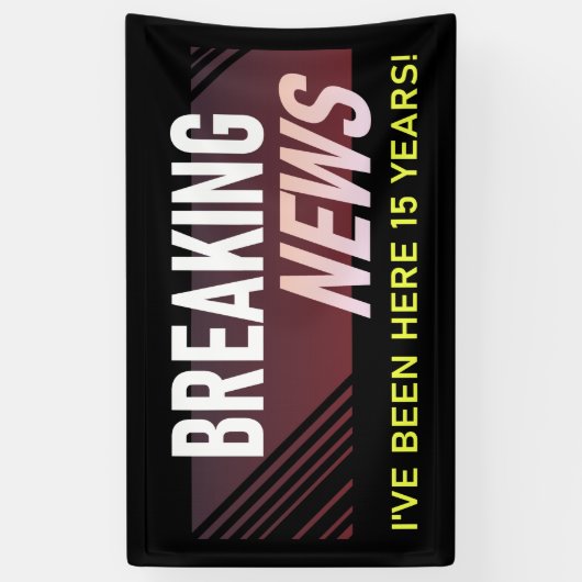 15 jaar Arbeidscontractant Jubileum Spandoek (Verticaal)