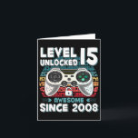 15 jaar Bday Son Boy Funny Gamer 15e 15 jaar oude  Kaart<br><div class="desc">15 jaar Bday Son Boy Funny Gamer 15e 15 jaar oude verjaardag</div>