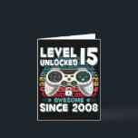 15 jaar Bday Son Boy Funny Gamer 15e 15 jaar oude  Kaart<br><div class="desc">15 jaar Bday Son Boy Funny Gamer 15e 15 jaar oude verjaardag</div>