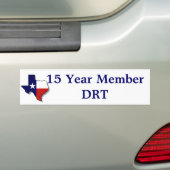 15 jaar bumpersticker (Op auto)