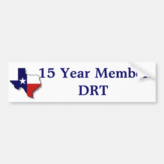 15 jaar bumpersticker (Voorkant)