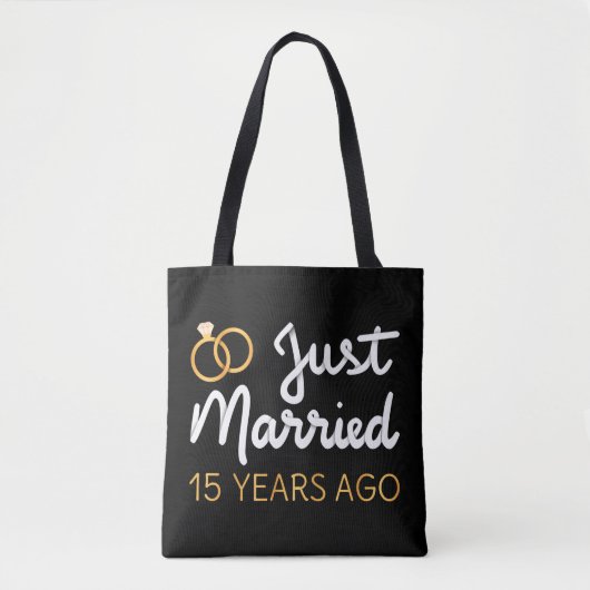 15 jaar geleden getrouwd tote bag (Voorkant)