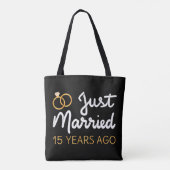 15 jaar geleden getrouwd tote bag (Achterkant)