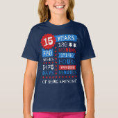 15 jaar Geweldige - 15e T-shirt van de geboorte (Voorkant)