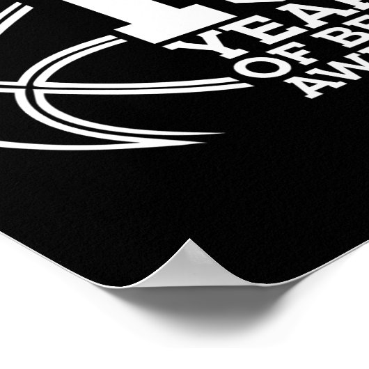 15 JAAR GEWELDIGE BASKETBAL 15E VERJAARDAG POSTER (Hoek)