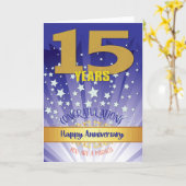 15 jaar herstel Jubileum vet cijfer Kaart (Gele Bloem)