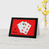 15 jaar is een groot iets! jubileumkaart kaart (Gele Bloem)