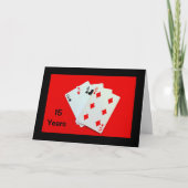 15 jaar is een groot iets! jubileumkaart kaart (Voorkant)