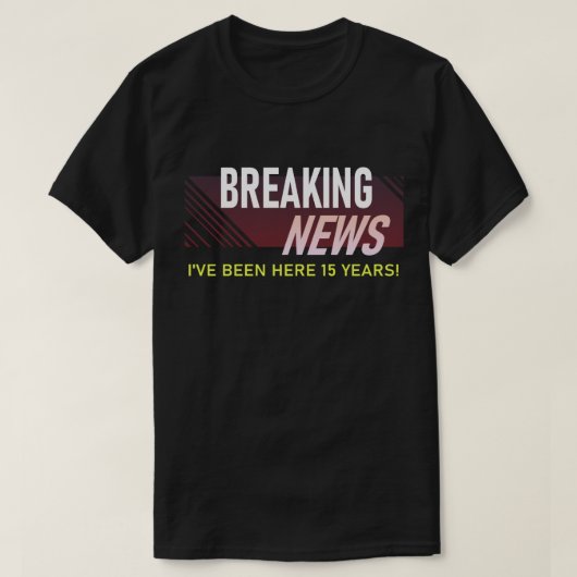 15 jaar Jubileum 15 jaar werknemer Cadeau T-shirt (Design voorkant)