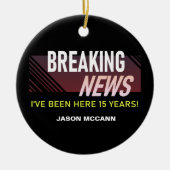 15 jaar Jubileum 15e werknemer Keramisch Ornament (Voorkant)