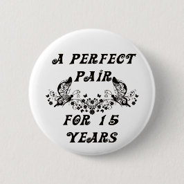 15 jaar Jubileum Ronde Button 5,7 Cm