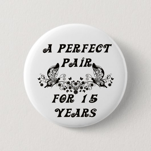 15 jaar Jubileum Ronde Button 5,7 Cm (Voorkant)