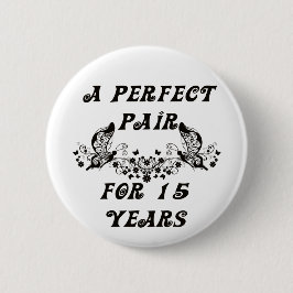 15 jaar Jubileum Ronde Button 5,7 Cm