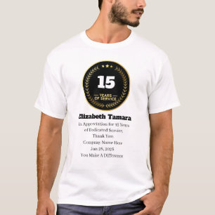 15 jaar Jubileum van werkzaamheden Personeelswaa T-shirt