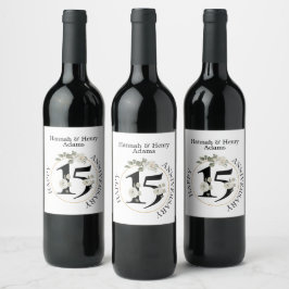 15 jaar JUBILEUM Wijnlabel Wijn Etiket