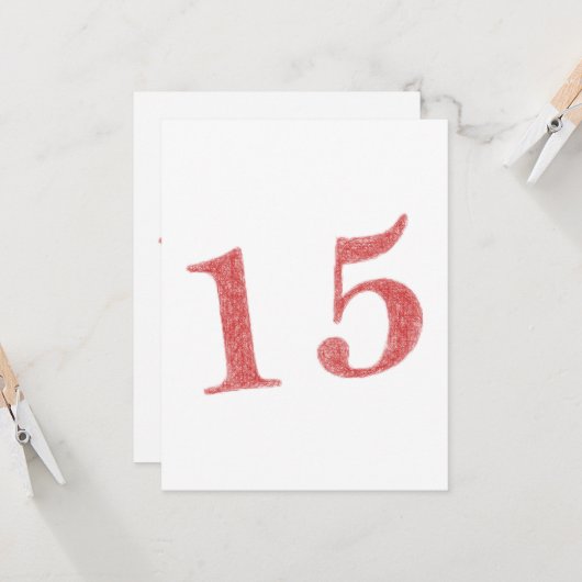 15 jaar kaart (Voorkant / Achterkant in situ)