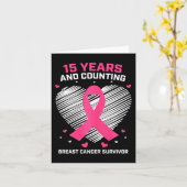 15 jaar kankervrij geschenken 15 jaar borstkanker  kaart (Gele Bloem)