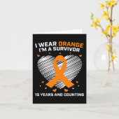 15 jaar kankervrije leukemie overlevende geschenke kaart (Gele Bloem)