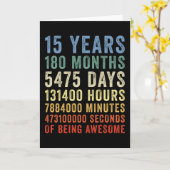 15 Jaar Lang Geweldig Zijn Cool Verjaardag Kaart (Gele Bloem)