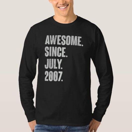 15 jaar oud, 15 jaar Geweldige sinds juli 2009 T-shirt (Voorkant)