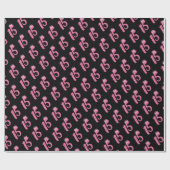 15 jaar oud 15 jaar oud 15 jaar roze kroon cadeaupapier (Vlak)