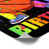 15 Jaar Oud 15e Basketbal Verjaardagsfeest Thema B Poster (Hoek)