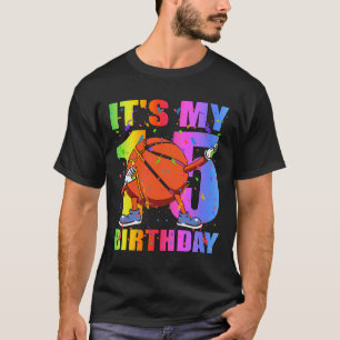 15 Jaar Oud 15e Basketbal Verjaardagsfeest Thema B T-shirt