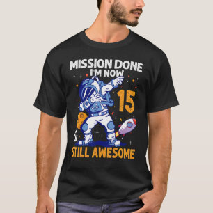 15 jaar oud Astronaut Space Planet 15e verjaardag T-shirt