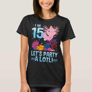 15 jaar oud Axolotl 15th Birthday Boys T-shirt