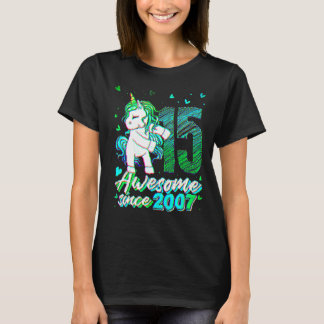 15 Jaar Oud   Eenhoring Flossen 15e Verjaardag Een T-shirt