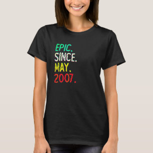 15 Jaar Oud Episch Sinds Mei 2007 15e Verjaardag T-shirt