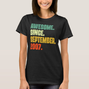 15 jaar oud Geweldige sinds september 2007 15e 1 T-shirt