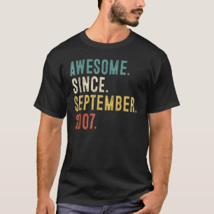 15 jaar oud Geweldige sinds september 2007 15e str T-shirt