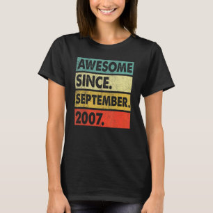15 jaar oud Geweldige sinds september 2007 15th 7 T-shirt