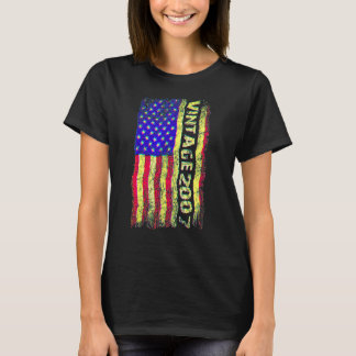 15 Jaar Oud  Vintage 2007 Amerikaanse Vlag 15e Ver T-shirt