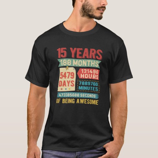 15 jaar oude 15e verjaardag Dda T-shirt (Voorkant)