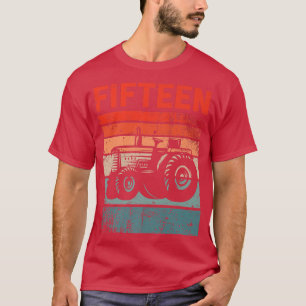 15 jaar oude 15e verjaardag Tractor Farmer Boys Gi T-shirt