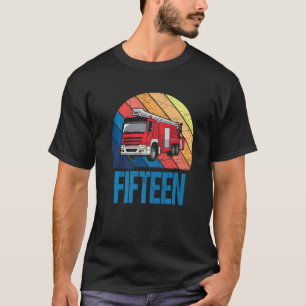 15 jaar oude 15e verjaardag van de brandweerdienst t-shirt