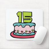 15 jaar oude Birthday Cake Muismat (Met muis)