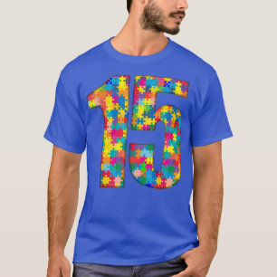 15 jaar oude cadeautjes 15e verjaardag autisme inv t-shirt