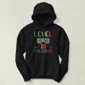15 jaar oude geschenken Niveau 15 Unlockd 15th Bir Hoodie (Design voorkant)